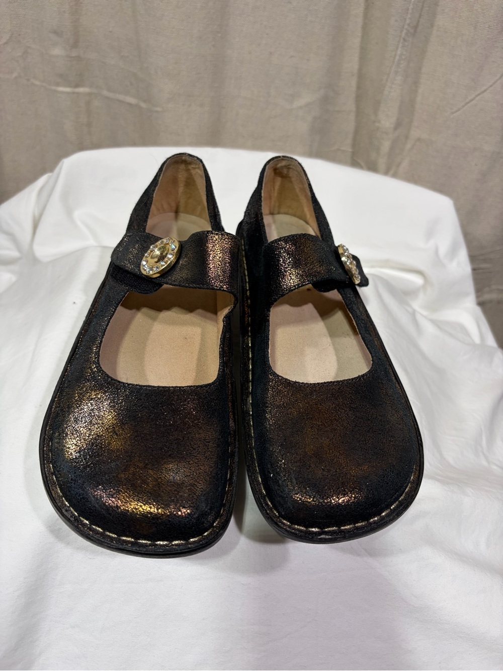 Alegria Paloma Bronze Metallic Mary Jane Flats